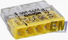 Wago 2273-205 - 5x0.5-2.5 MINI vez. ö.k. (sárga) tömör erű vezetékekhez (100db/cs)
