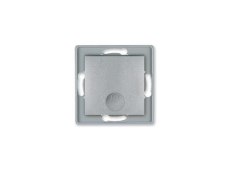 Aling-Conel PRESTIGE - 101N nyomógomb csengőjellel, 10A 250V, keret nélkül, ezüst (6010.S)