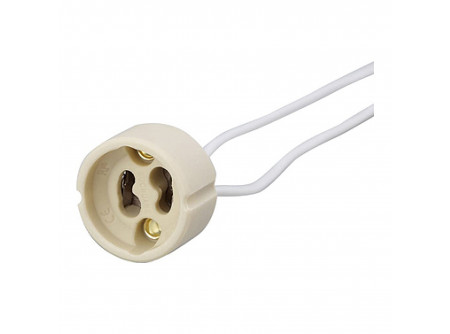 COMMEL Porcelán GU10 foglalat, 250 V, 2A, fehér; (cikksz.: 016-401)