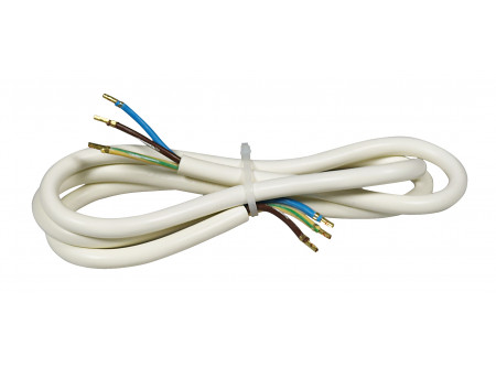 COMMEL Csatlakozó kábel állandó csatlakozáshoz, 250V, fehér; H05VV-F 3G2,5/1,5m (cikksz.: 0603)