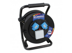 COMMEL Kábeldob  HDL  H05RR-F 5G2,5/25 m - PVC,  3f+1f(kombinált),16A IP44, 9500W (cikksz.: 0934)