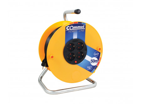 COMMEL Kábeldob Hobby Line  H05VV-F 3G1,5/50m - PVC, 1f, 16A 250V  3500W IP20 (cikksz.: 0957)