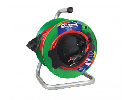 COMMEL Kábeldob Hobby Line  H05VV-F 3G1,5/25m - PVC (lengődugaljas kiv.), 1f, IP44 (cikksz.: 0991
