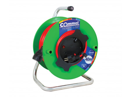 COMMEL Kábeldob Hobby Line  H05VV-F 3G1,5/50m - PVC (lengődugaljas kiv.), 1f, (cikksz.: 0992)