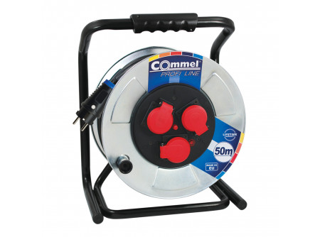 COMMEL Kábeldob Profi Line H05RR-F 3G2.5/50m - FÉM , 1f, 16A 250V 3500 W IP44 (cikksz.: 200-325)