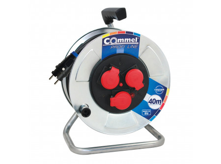 COMMEL Kábeldob  Profi Line  H05RR-F 3G1,5/25m - FÉM, 1f, 16A 250V  3500W IP44 (cikksz.: 200-342)