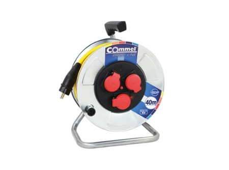 COMMEL Kábeldob  PL  AT N07V3V3-F 3G2,5/25m - fém, 1f, 16A 250V  3500W IP44 (cikksz.: 200-372)