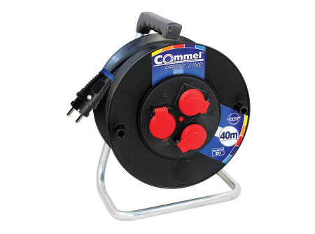 COMMEL Kábeldob  PL  H07RN-F 3G2,5/25m - PVC, 1f, 16A 250V  3500W IP44 (cikksz.: 200-373)