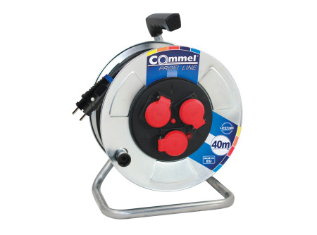 COMMEL Kábeldob  PL  H07RN-F 3G2,5/25m - PVC, 1f, 16A 250V  3500W IP44 (cikksz.: 200-374)