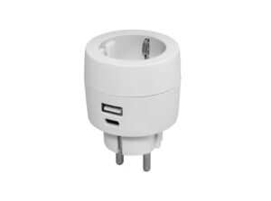 COMMEL Csatlakozó dugalj, USB A+C töltővel, 3,4A, 17W, fehér;  (cikksz.: 240-801)