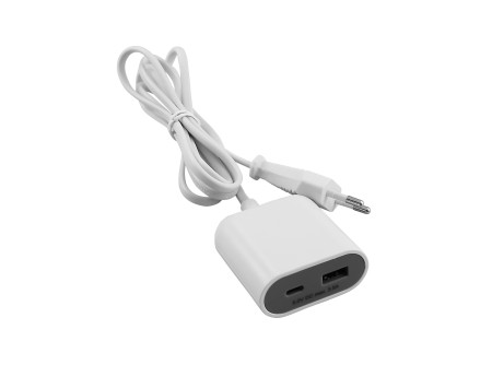 COMMEL USB A+C töltő, 1,5m kábellel, 3,5A, 17,5W, fehér;  (cikksz.: 245-101)