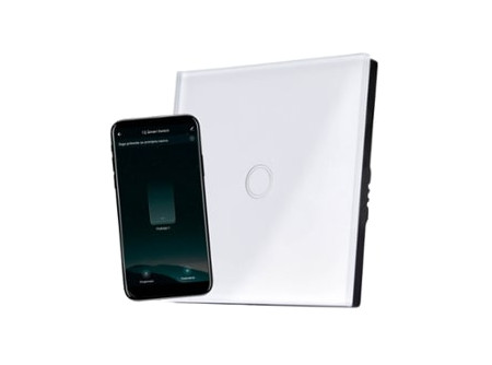COMMEL WiFi-s okos kapcsoló, 1 csat., érintős, 100 / 800W, 2,4GHz, 802.11b/g/n (cikksz.: 265-501)
