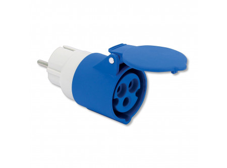 COMMEL Ipari csatlakozó átalakító (háztartásiról iparira) 16A 250 V ~3P IP20;  (cikksz.: 284-102)
