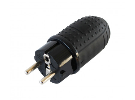 COMMEL Csatlakozó földelt dugvilla  16A 250V, gumi; ergonómikus felülettel (cikksz.: 290-302)