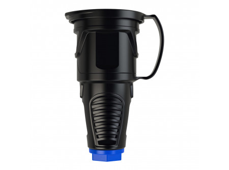 COMMEL Csatlakozó földelt fedeles dugalj 16A 250V, gumi, fekete, IP54 (PCE);  (cikksz.: 291-309)