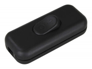COMMEL Zsinórközi kapcsoló, 2,5A 250V, fekete;  (cikksz.: 293-702)
