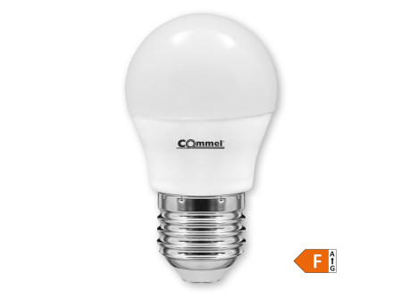 COMMEL LED izzó E27, 4.9W, 470lm, G45 kisgömb, 3000K;  (cikksz.:305-726)
