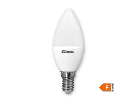 COMMEL LED izzó E14, 4,9W, 470 lm, C37 gyertya, 6500 K; (cikksz.:305-931)