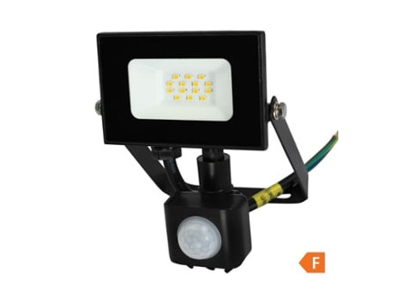 COMMEL LED reflektor Economy Line  10W, mozg.érz., 4000K, 800lm, IP44, fekete; (cikksz.: 307-219)