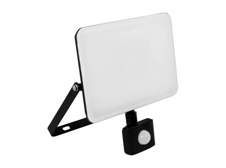 COMMEL LED reflektor, mozg.érz., gyorscs., 50W, 4000K, 5400lm, IP44, fekete;  (cikksz.: 307-253)