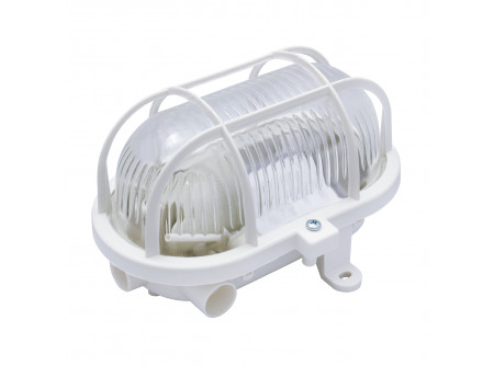 COMMEL Hajólámpa, ovál E27 230V  60W, fehér;  (cikksz.: 331-112)