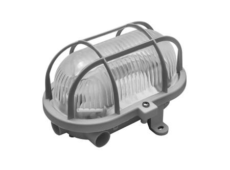 COMMEL Hajólámpa, ovál E27 230V  60W, szürke;  (cikksz.: 331-113)