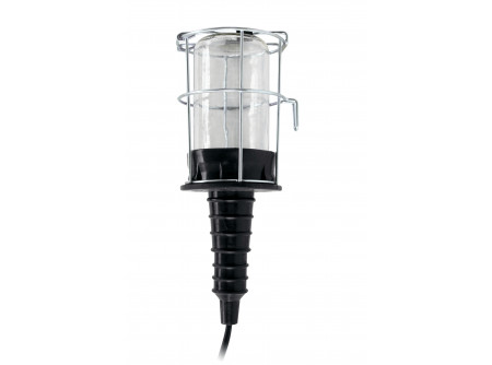 COMMEL Szerelőlámpa E27 60W 230V, fém ráccsal; H05RN-F 2x0,75/5m (cikksz.: 340-010)