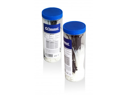 COMMEL Kábelkötegelő szett, 400db/csomag, fekete/fehér (cikksz.: 365-171)