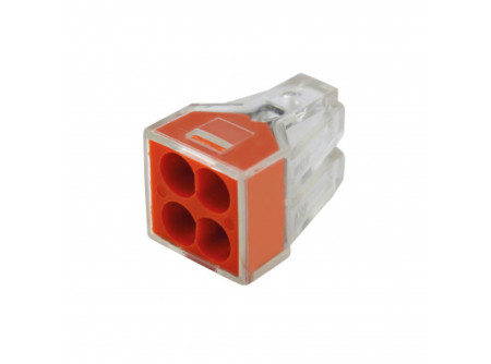 COMMEL Vezeték összekötő, fix, 4 x 0.75-2.5, narancs, 20db/csomag;  (cikksz.: 365-465)