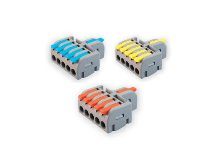 COMMEL Vezeték összekötő, nyitható, 1-5, 0,2-2,5(4)mm2 (9db);  (cikksz.: 365-482)