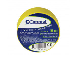 COMMEL Szigetelő szalag 19mm x 10m, sárga;  (cikksz.: 365-657)