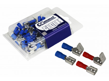 COMMEL Szigetelt csúszósaru elágazó szett, 2.5mm2, 6,3mm, 25+25db/csomag;  (cikksz.: 365-842)