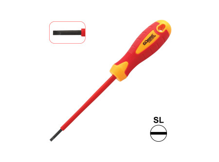 COMMEL VDE Lapos csavarhúzó, SL 3x100mm, szigetelt, 1000V (cikksz.: 370-202)