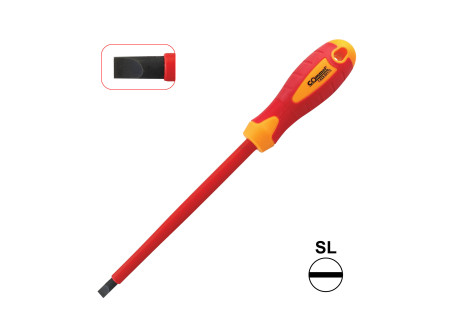 COMMEL VDE Lapos csavarhúzó, SL 8x175mm, szigetelt, 1000V (cikksz.: 370-207)