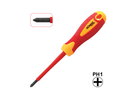 COMMEL VDE Philips (csillag) csavarhúzó, PH1 5x80mm, szigetelt, 1000V (cikksz.: 370-212)