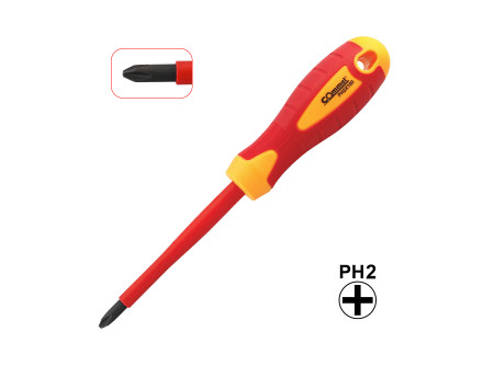 COMMEL VDE Philips (csillag) csavarhúzó, PH2 6x100mm, szigetelt, 1000V (cikksz.: 370-213)