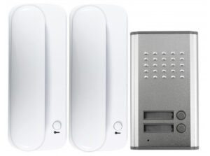 COMMEL Audio kaputelefon, 2 lakásos, beszéd + nyitó funkció, IP44 kültéri egység; (cikksz.: 502-2