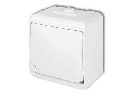 DÜWI 22041 Aquastar ki-/ váltókapcsoló, IP44, fehér