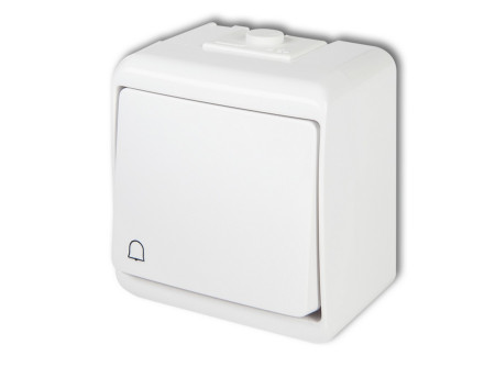 DÜWI 22061 Aquastar nyomókapcsoló csengő jellel, IP44, fehér