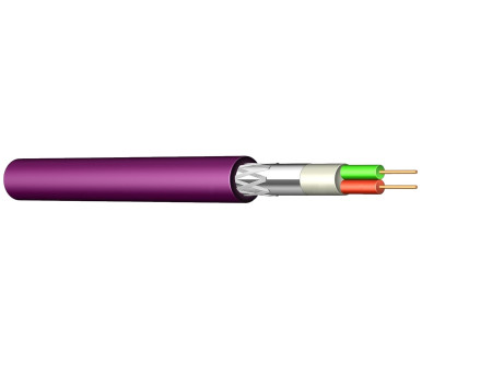PROFIBUS DP L2    1 x 2 x    0,64 mm2 - lila, PVC szig., tömör réz erű, BUS adatátviteli kábel