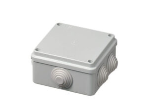 ELCANALI 400C4 100x100x50mm IP55 falon kívüli kötődoboz, gumidugós