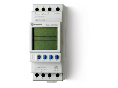 Finder 122282300000 - Elektr. kapcsolóóra, 2 váltóérintkező