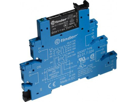Finder 385102405060 - Csatoló relé, 1 váltóé, 6A