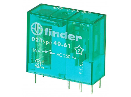 Finder 406170244000 - Miniatűr printrelé, 1 váltóérintkező,16A