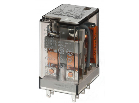 Finder 553482300050 - Miniatűr ipari relé, 4 váltóé, 7A