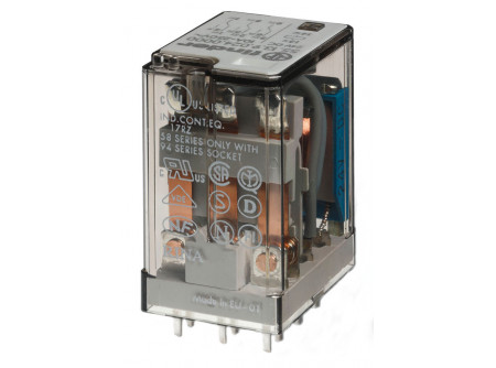 Finder 553490120040 - Miniatűr ipari relé, 4 váltóé, 7A
