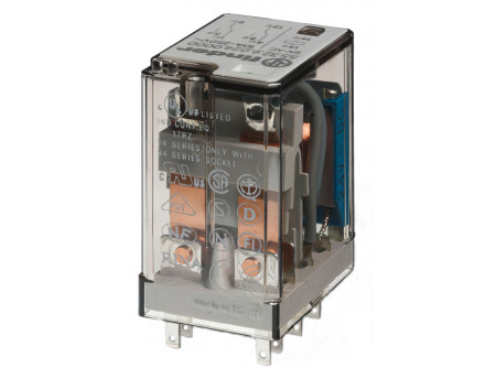 Finder 553492200040 - Miniatűr ipari relé, 4 váltóé, 7A