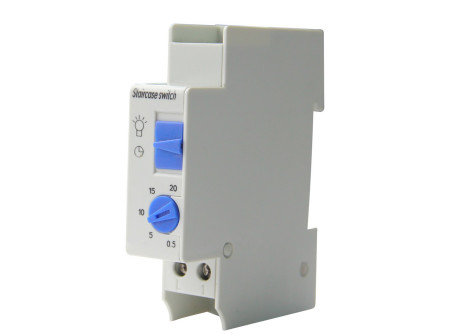 GAO 5011H - DIN sínre pattintható lépcsőházi automata 1mp-30 percig, 230V~ 50Hz max.: 2300W 10A,F