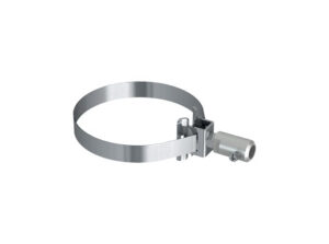 J.P. 490589 - 16plus+, Bekötőfej + Szalagbilincs a GFK-ISO szigetelő rúdhoz, 300mm-ig, V2A