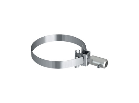 J.P. 490589 - 16plus+, Bekötőfej + Szalagbilincs a GFK-ISO szigetelő rúdhoz, 300mm-ig, V2A